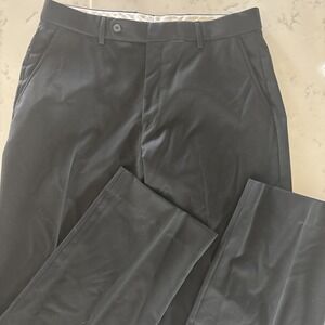 VTG Neiman Marcus Super 120 100% Wool‎ Pants Trousers Black Classic Men 34x32